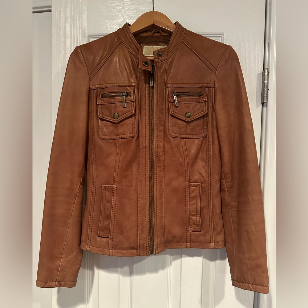 Michael Kors Leather Jacket - Ladies Small